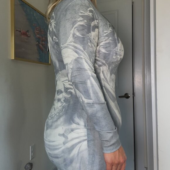 FASHION NOVA CURVE STATUE DEATIL MINI KNIT DRESS- UNWORN - Picture 11 of 13